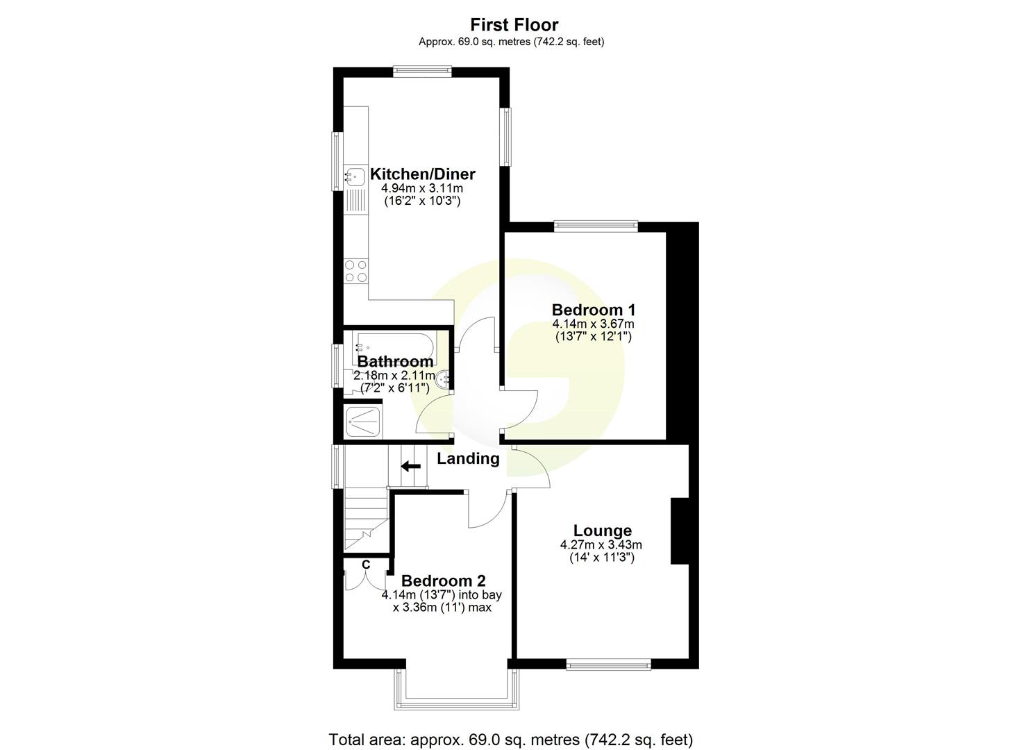 Floorplan.Mortimer Avenue, North Shields